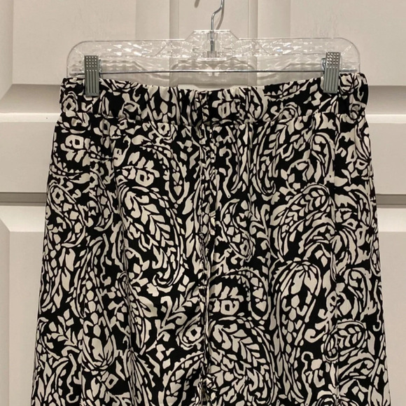 Zara Black white pattern tassel tie maxi skirt 16632 - Picture 6 of 15